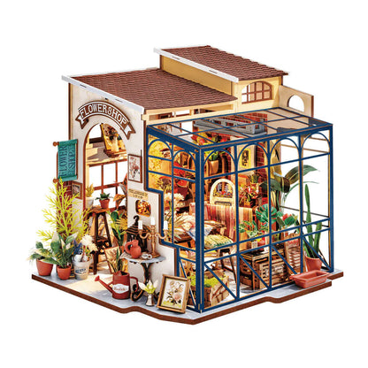 Maquette Émilie La Fleuriste – Miniature En Bois 3D