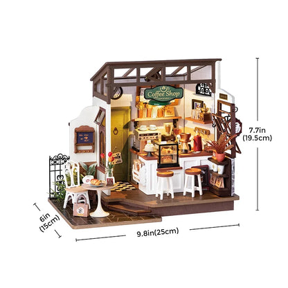 Café Du Village – Miniature En Bois 3D