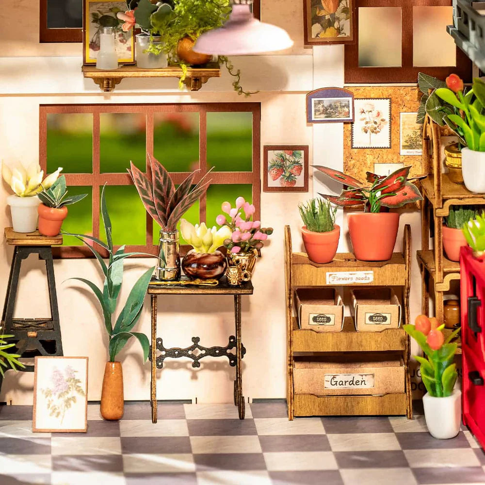Maquette Émilie La Fleuriste – Miniature En Bois 3D