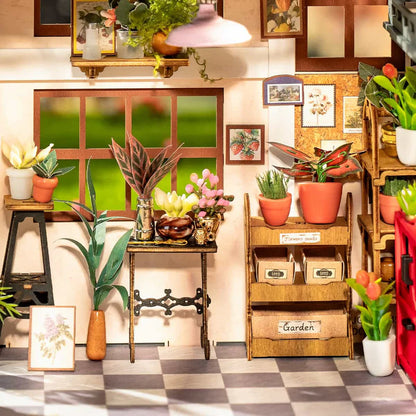 Maquette Émilie La Fleuriste – Miniature En Bois 3D
