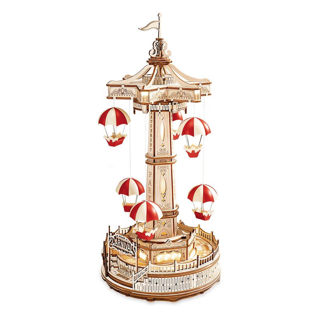 Boîte à Musique Parachute – Puzzle en Bois 3D