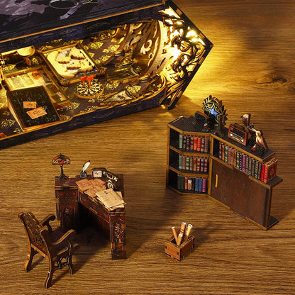 Coin livre à thème en bois – Agence de détective