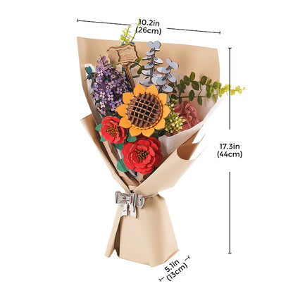 Bouquet de Fleurs – Puzzle en Bois 3D