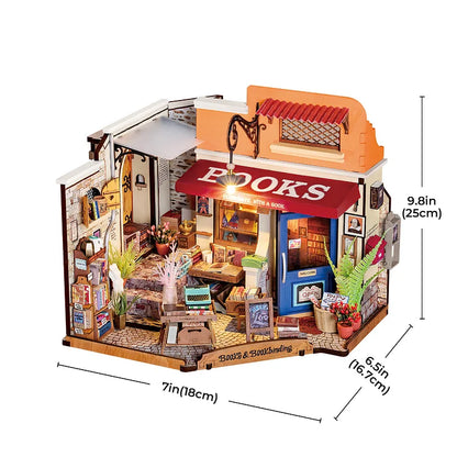 Librairie Du Quartier – Miniature En Bois 3D