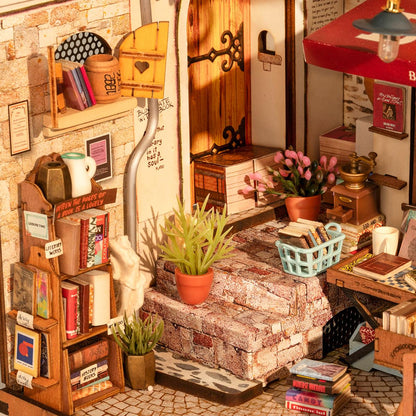 Librairie Du Quartier – Miniature En Bois 3D