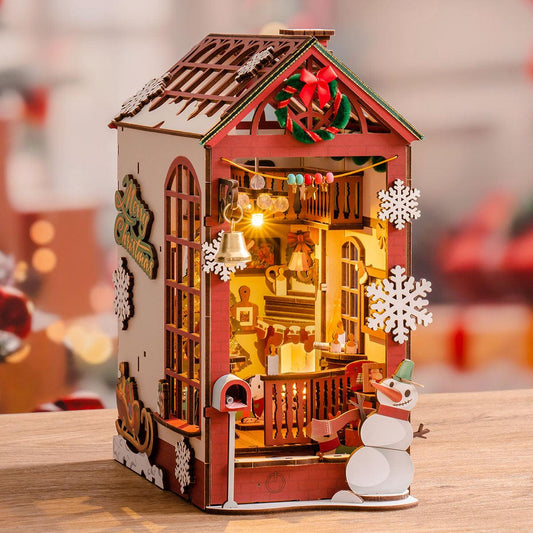 Scène de Noël – Serre-livre en bois 3D