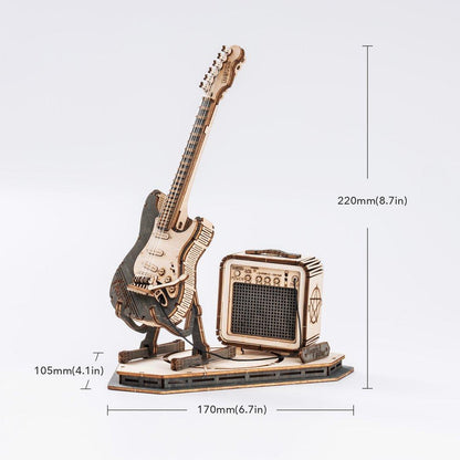 Guitare électrique – Puzzle en bois 3D