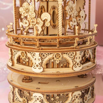 Carrousel – Puzzle musical en bois 3D