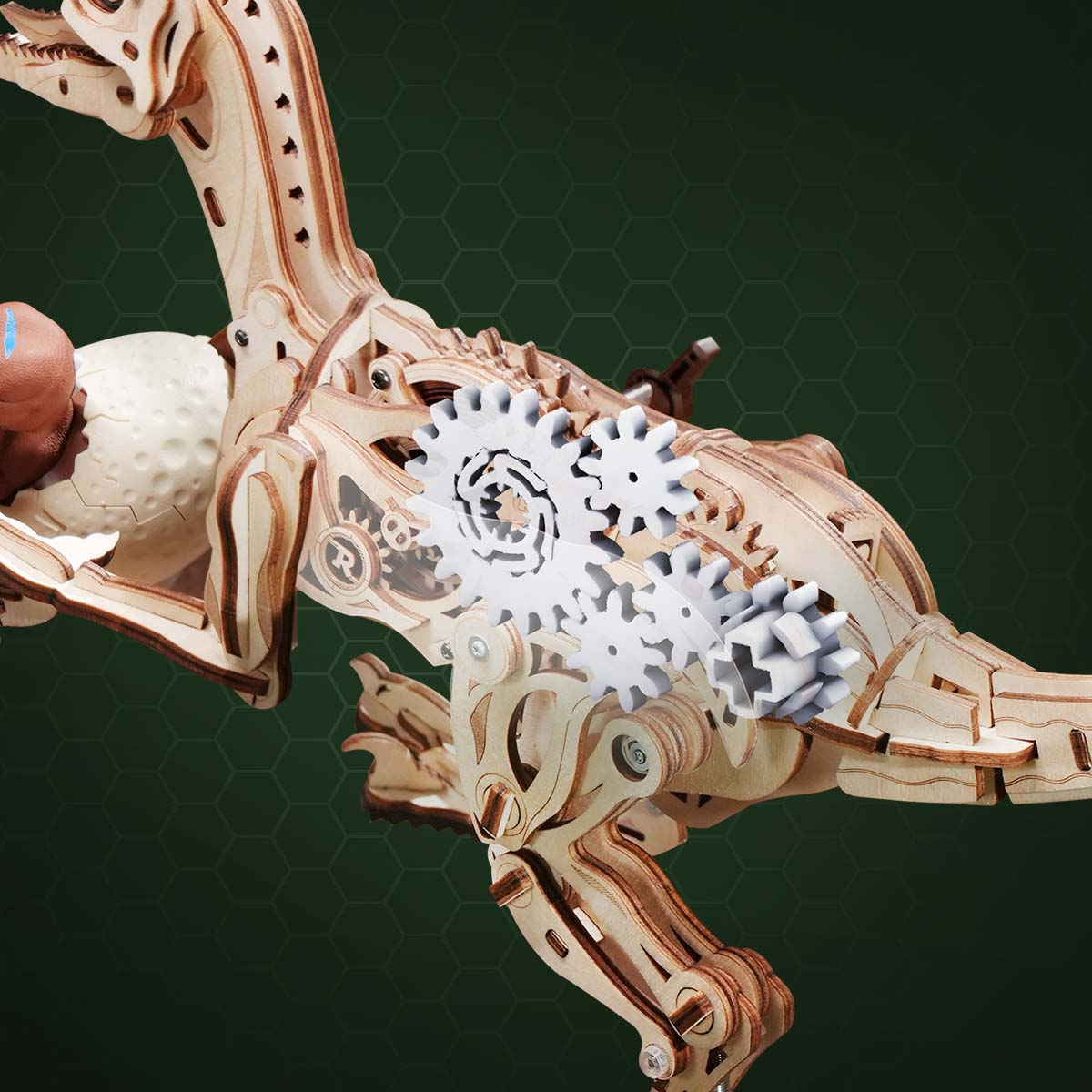 Velociraptor – Puzzle mécanique en bois 3D