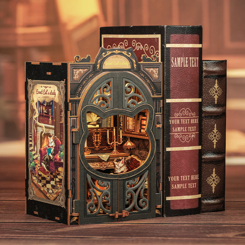 Étude du Comte Chat – Serre-livre en bois 3D