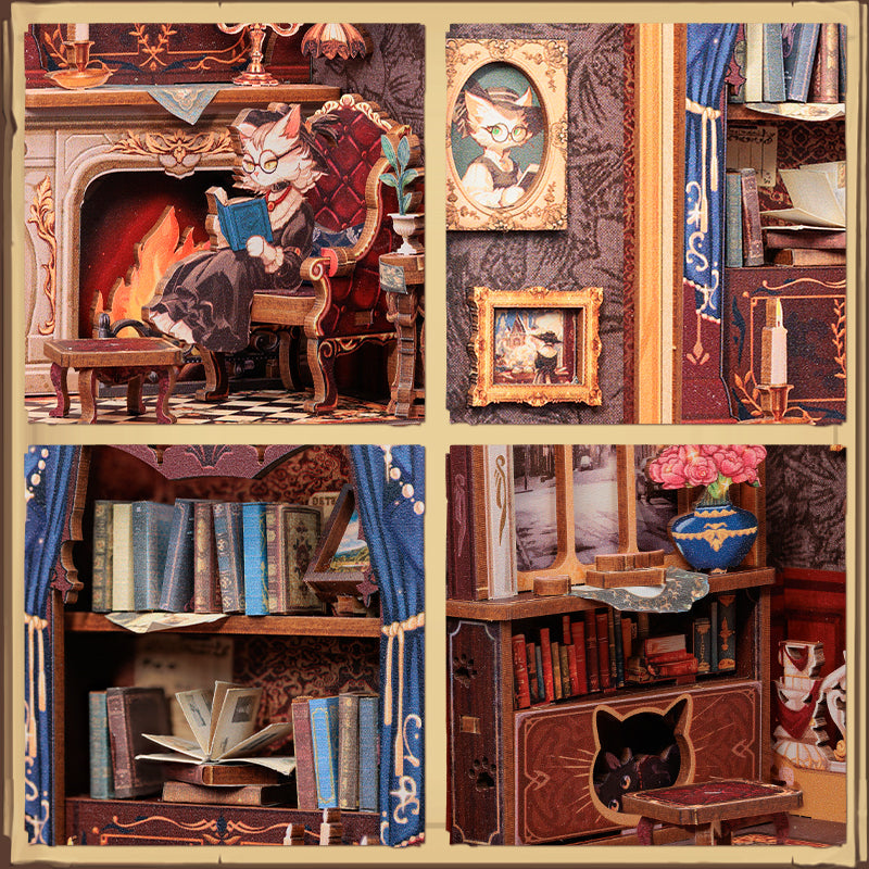 Étude du Comte Chat – Serre-livre en bois 3D