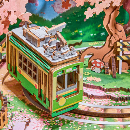 Voyage Rêvé Sakura – Boîte à musique en bois 3D à monter soi-même