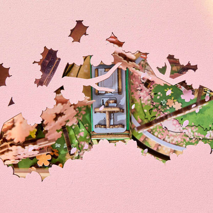 Voyage Rêvé Sakura – Boîte à musique en bois 3D à monter soi-même