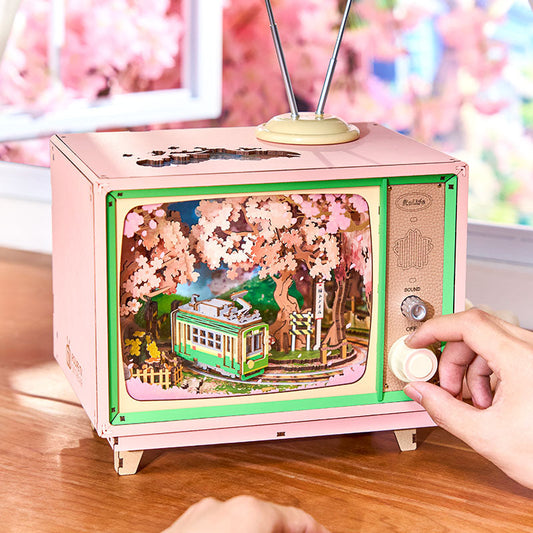 Voyage Rêvé Sakura – Boîte à musique en bois 3D à monter soi-même
