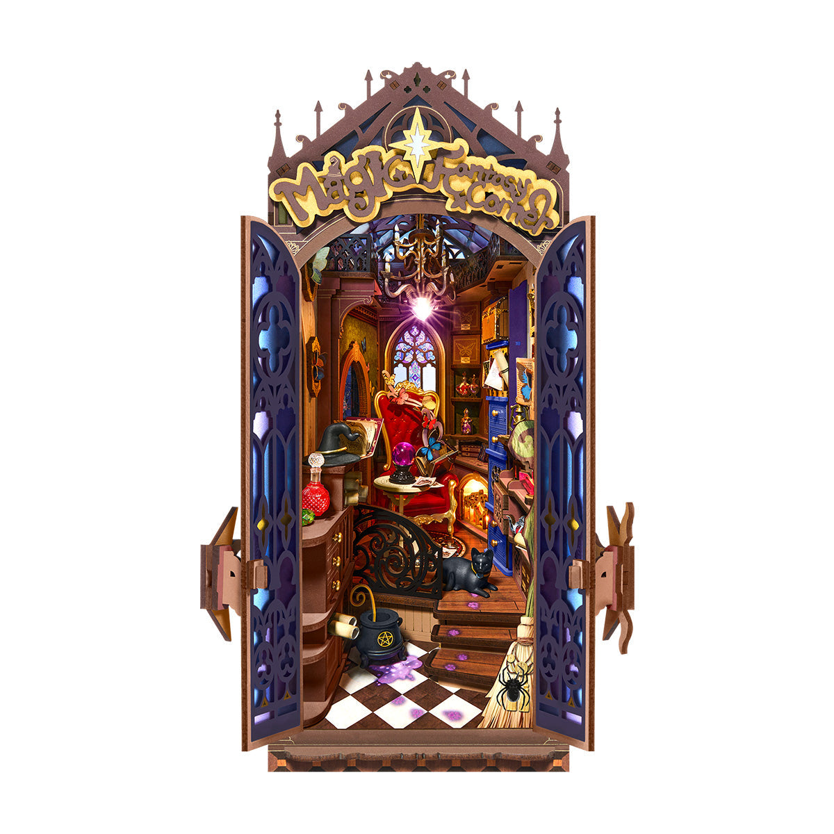 Coin de Fantaisie Magique – Serre-livre en bois 3D à monter soi-même