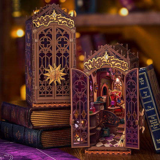 Coin de Fantaisie Magique – Serre-livre en bois 3D à monter soi-même