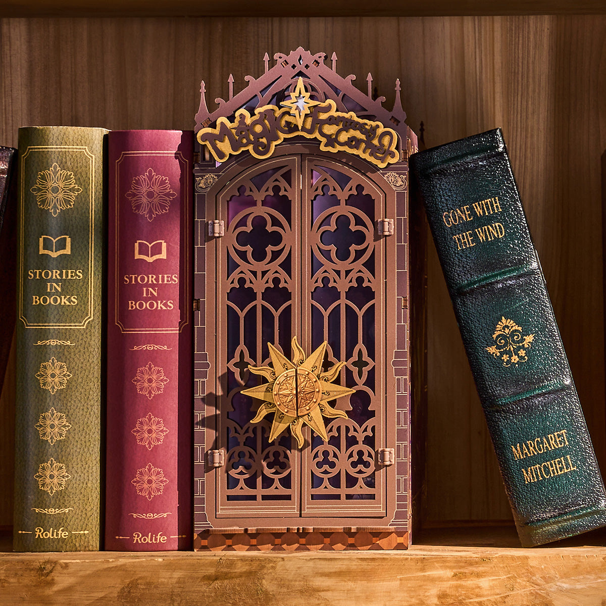 Coin de Fantaisie Magique – Serre-livre en bois 3D à monter soi-même