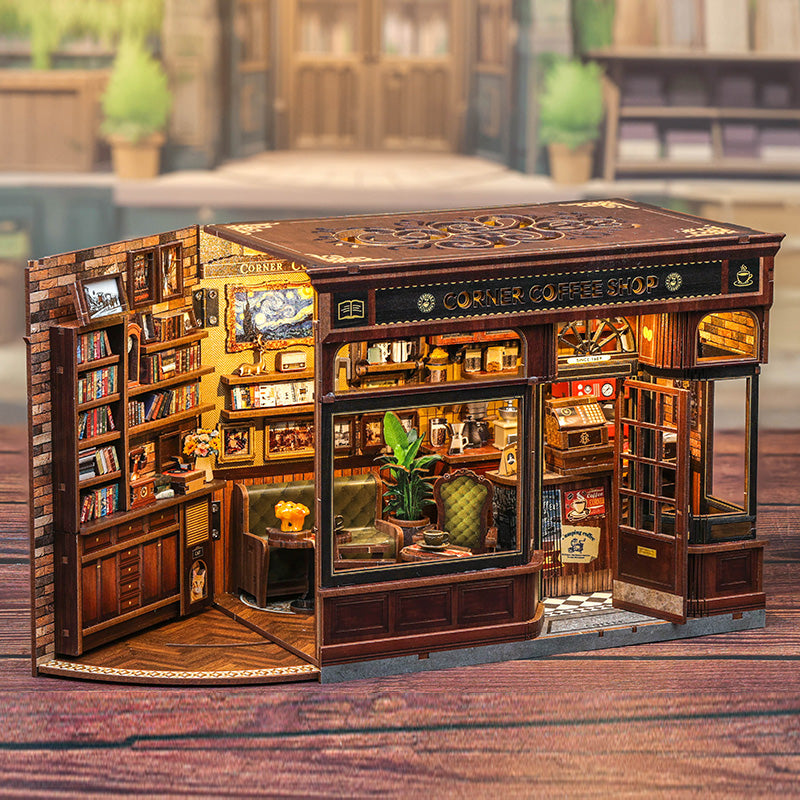 Café du coin– Maison miniature en bois 3D à monter soi-même