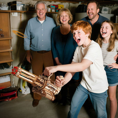 Mitrailleuse à Barillet Rotatif – Puzzle en bois 3D à monter soi-même