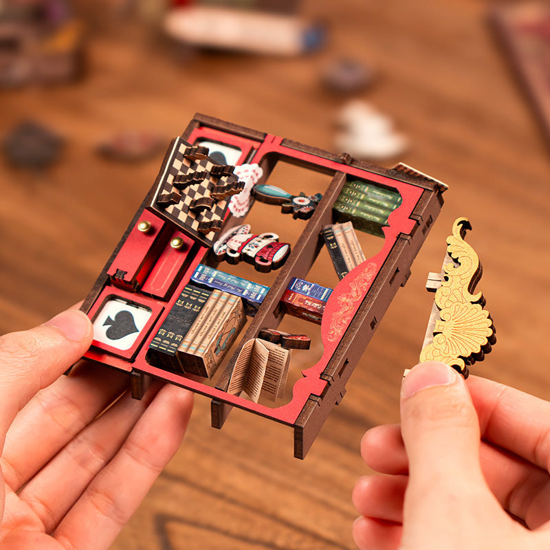 Plongée dans l’Imaginaire – Serre-livre en bois 3D à monter soi-même