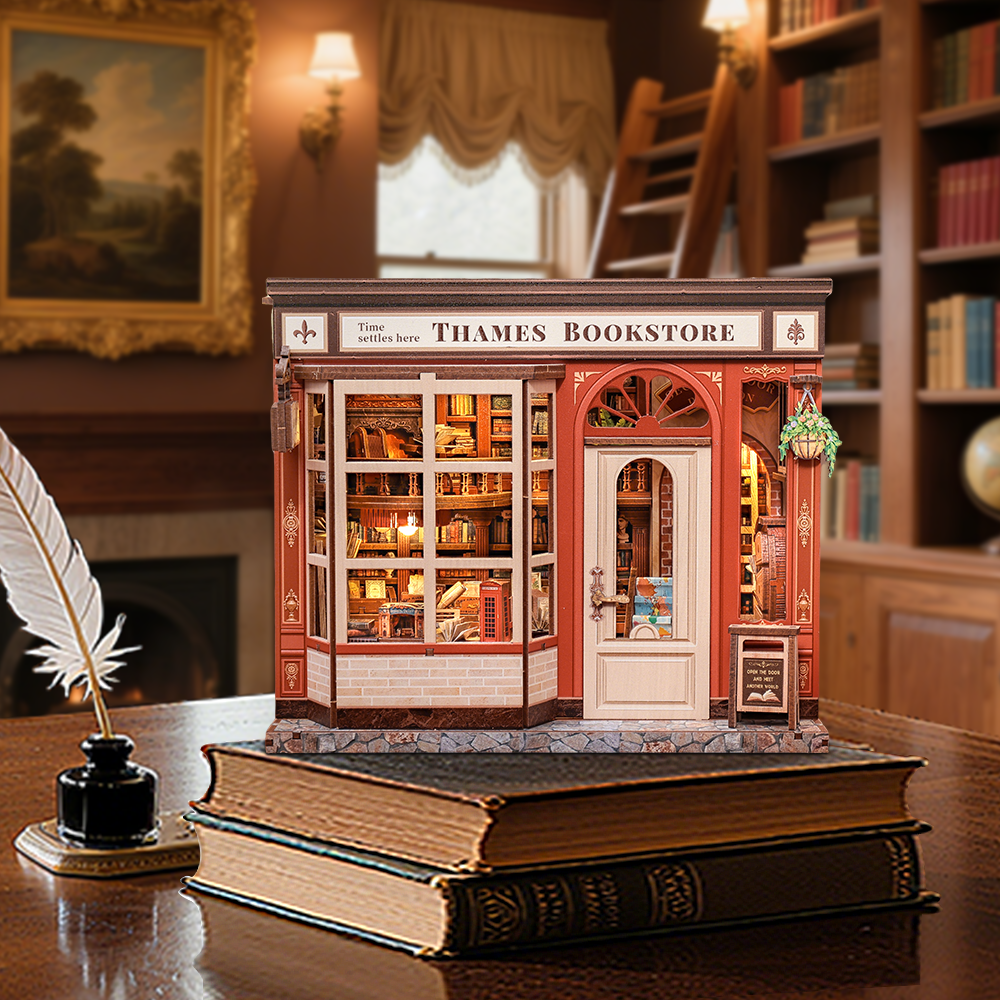Librairie de la Tamise – Maison miniature en bois 3D à monter soi-même