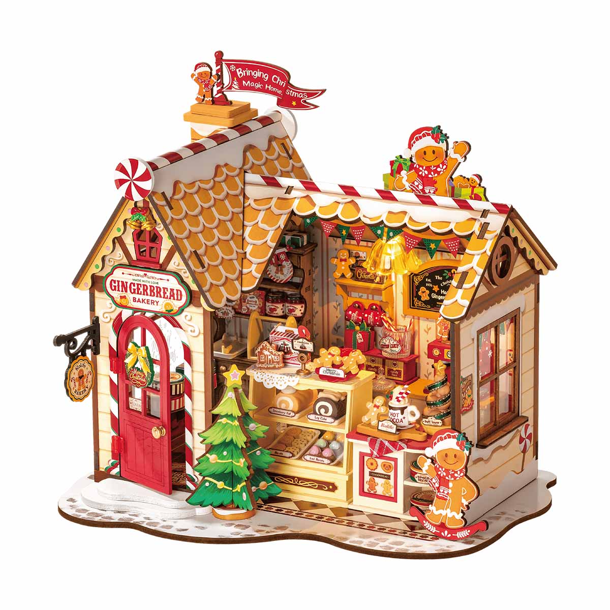 Maison de Pain d’Épices – Boulangerie de Noël miniature à assembler
