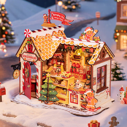 Maison de Pain d’Épices – Boulangerie de Noël miniature à assembler