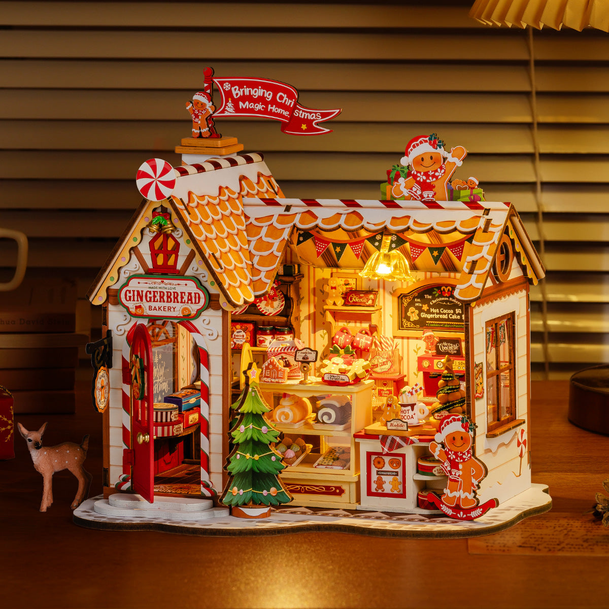 Maison de Pain d’Épices – Boulangerie de Noël miniature à assembler