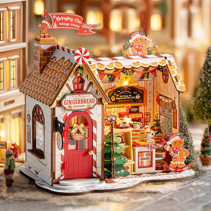 Maison de Pain d’Épices – Boulangerie de Noël miniature à assembler