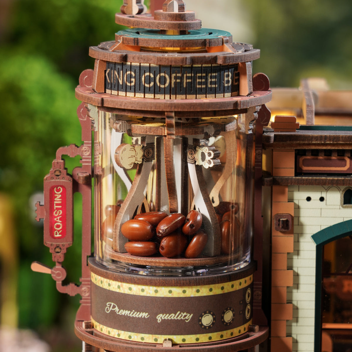 Usine à Café de Rêve – Puzzle 3D en bois avec boîte à musique
