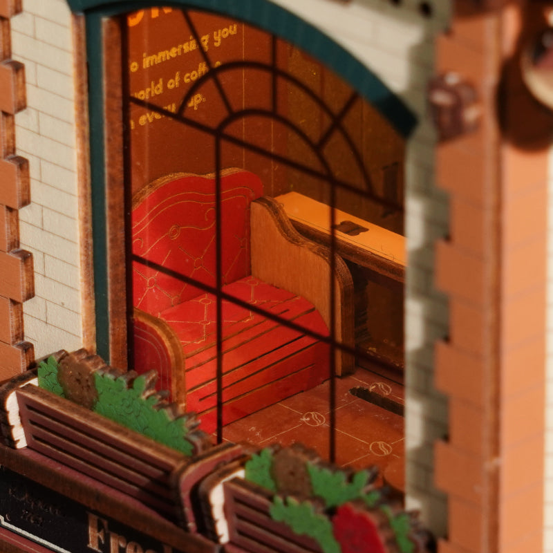 Usine à Café de Rêve – Puzzle 3D en bois avec boîte à musique
