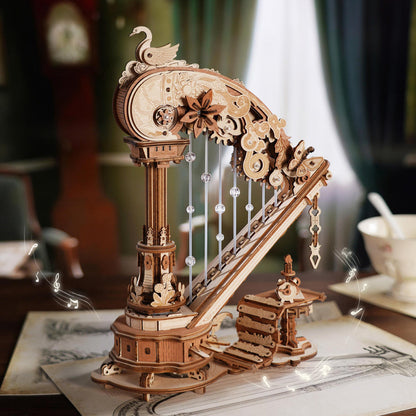 Harpe Magique – Puzzle en bois 3D & Boîte à musique