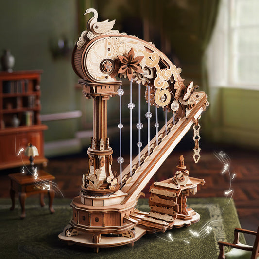 Harpe Magique – Puzzle en bois 3D & Boîte à musique