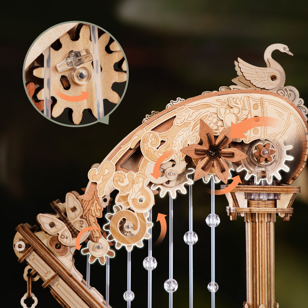 Harpe Magique – Puzzle en bois 3D & Boîte à musique