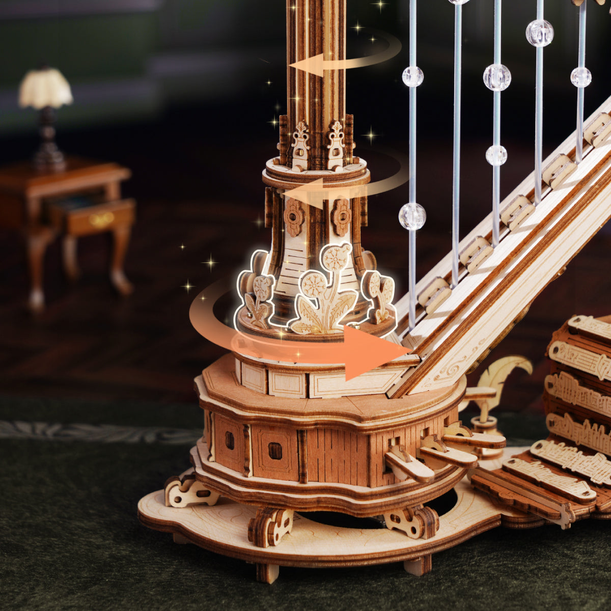 Harpe Magique – Puzzle en bois 3D & Boîte à musique