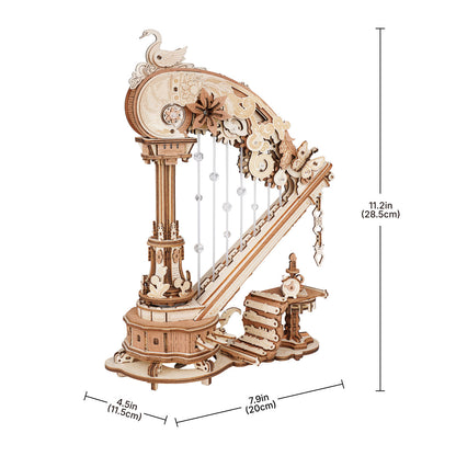 Harpe Magique – Puzzle en bois 3D & Boîte à musique