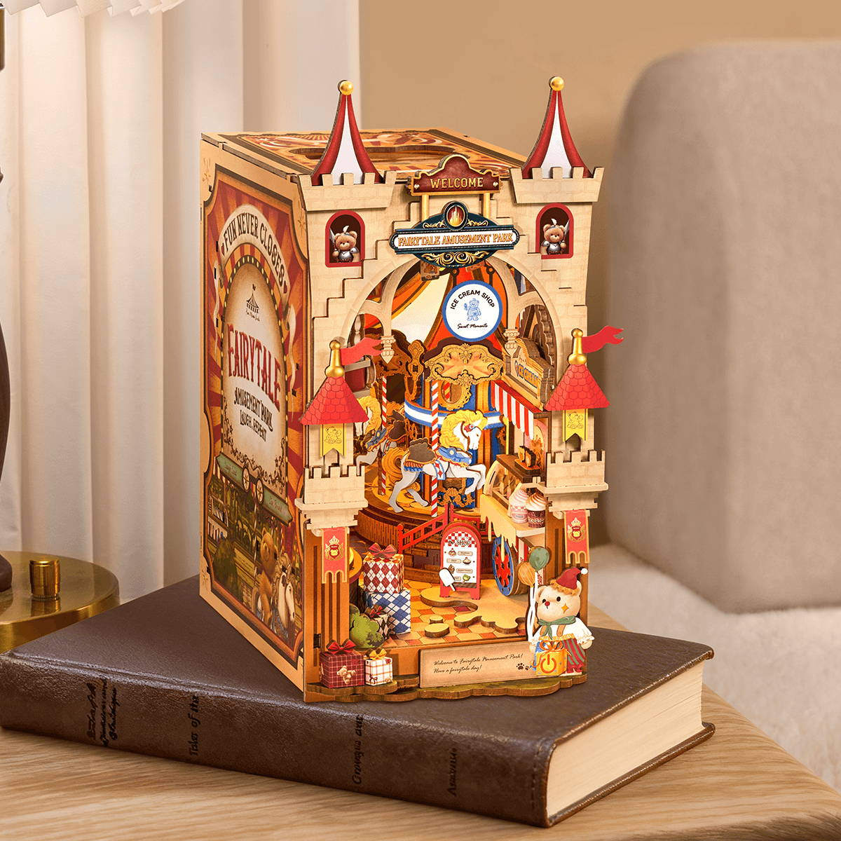 Parc d’Attractions de Conte de Fées – Serre-livre en bois 3D