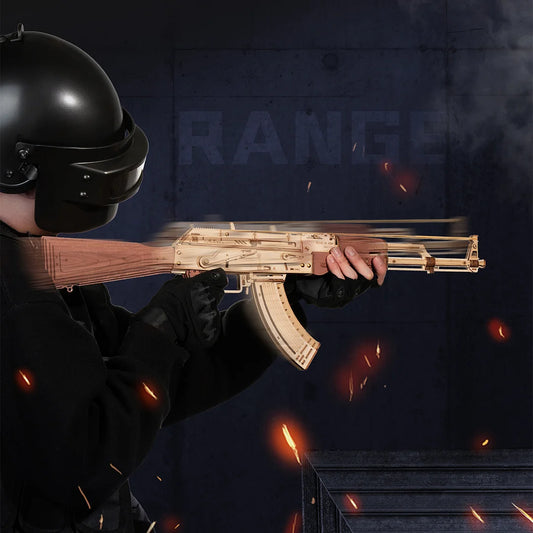 Fusil en Bois à Élastique – Maquette en Bois 3D