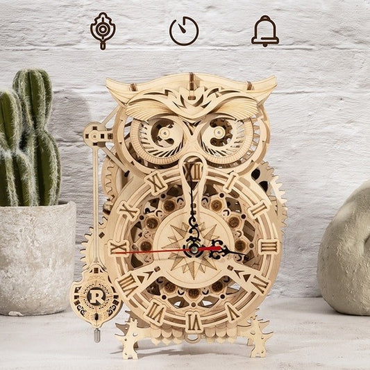 Horloge Hibou – Puzzle en bois 3D