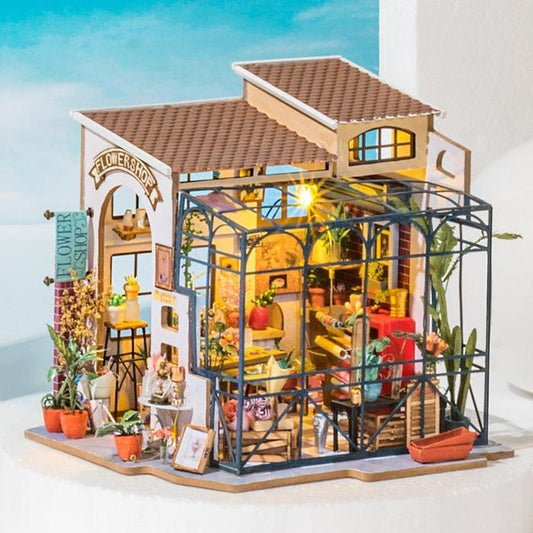 Maquette Émilie La Fleuriste – Miniature En Bois 3D