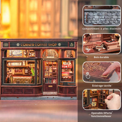Café du coin– Maison miniature en bois 3D à monter soi-même