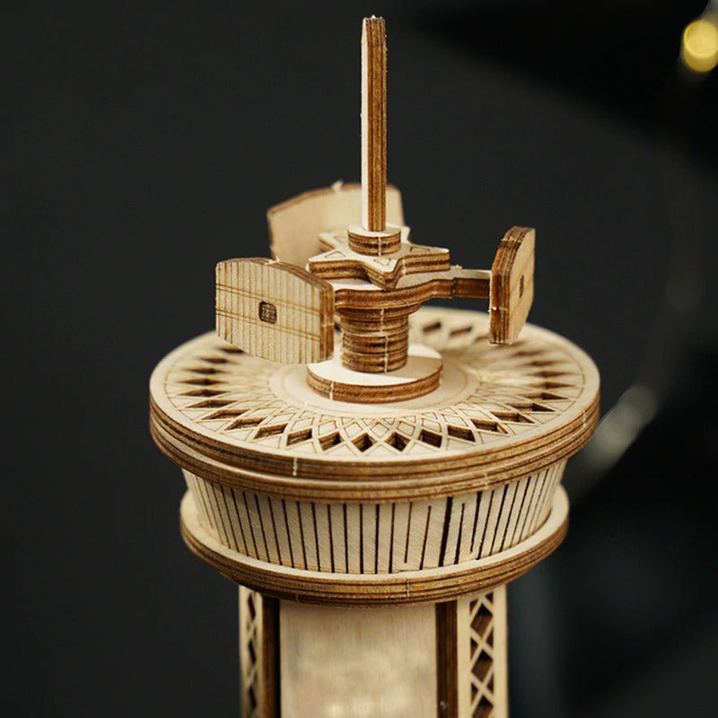 Tour de Contrôle – Puzzle en Bois Mécanique 3D
