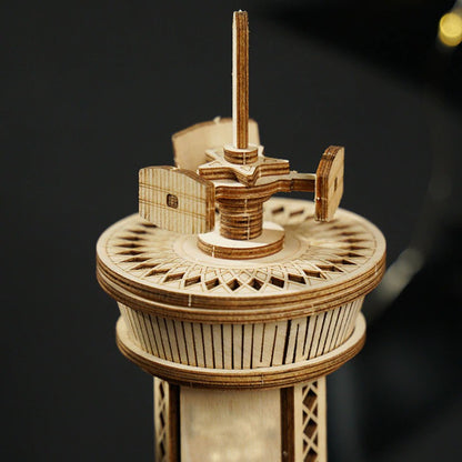 Tour de Contrôle – Puzzle en Bois Mécanique 3D