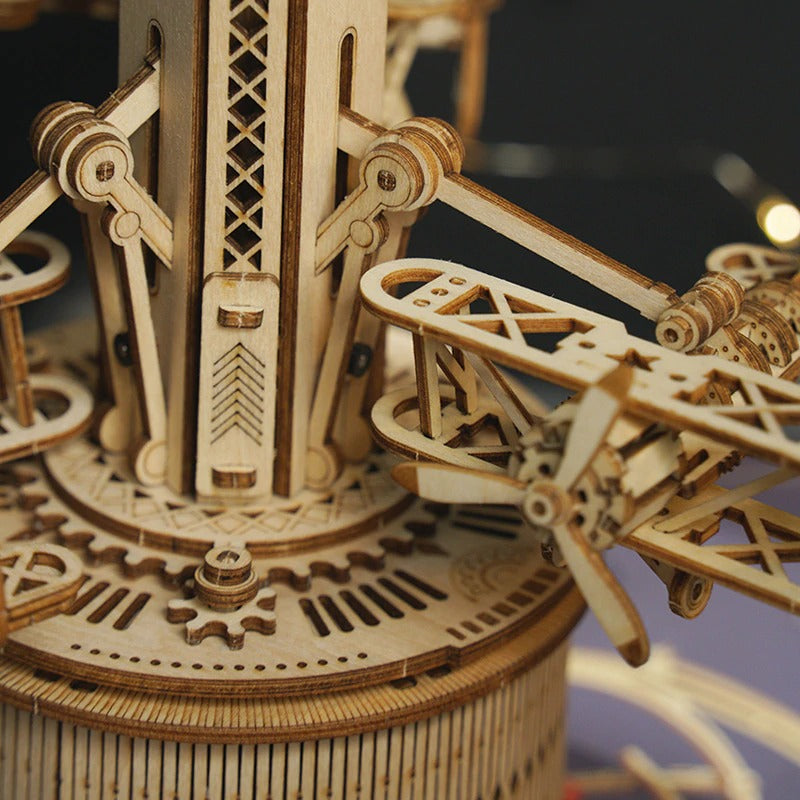 Tour de Contrôle – Puzzle en Bois Mécanique 3D