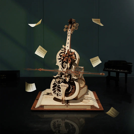 Violoncelle magique 3D – Boîte à musique en bois