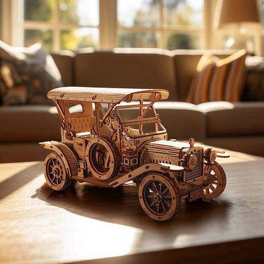 Voiture Vintage 3D – Puzzle en bois