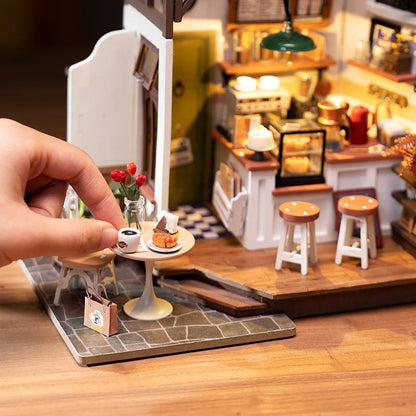 Café Du Village – Miniature En Bois 3D