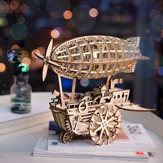 Le Dirigeable – Puzzle Mécanique en Bois 3D