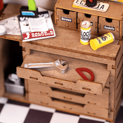 Garage – Miniature En Bois 3D