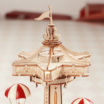 Boîte à Musique Parachute – Puzzle en Bois 3D